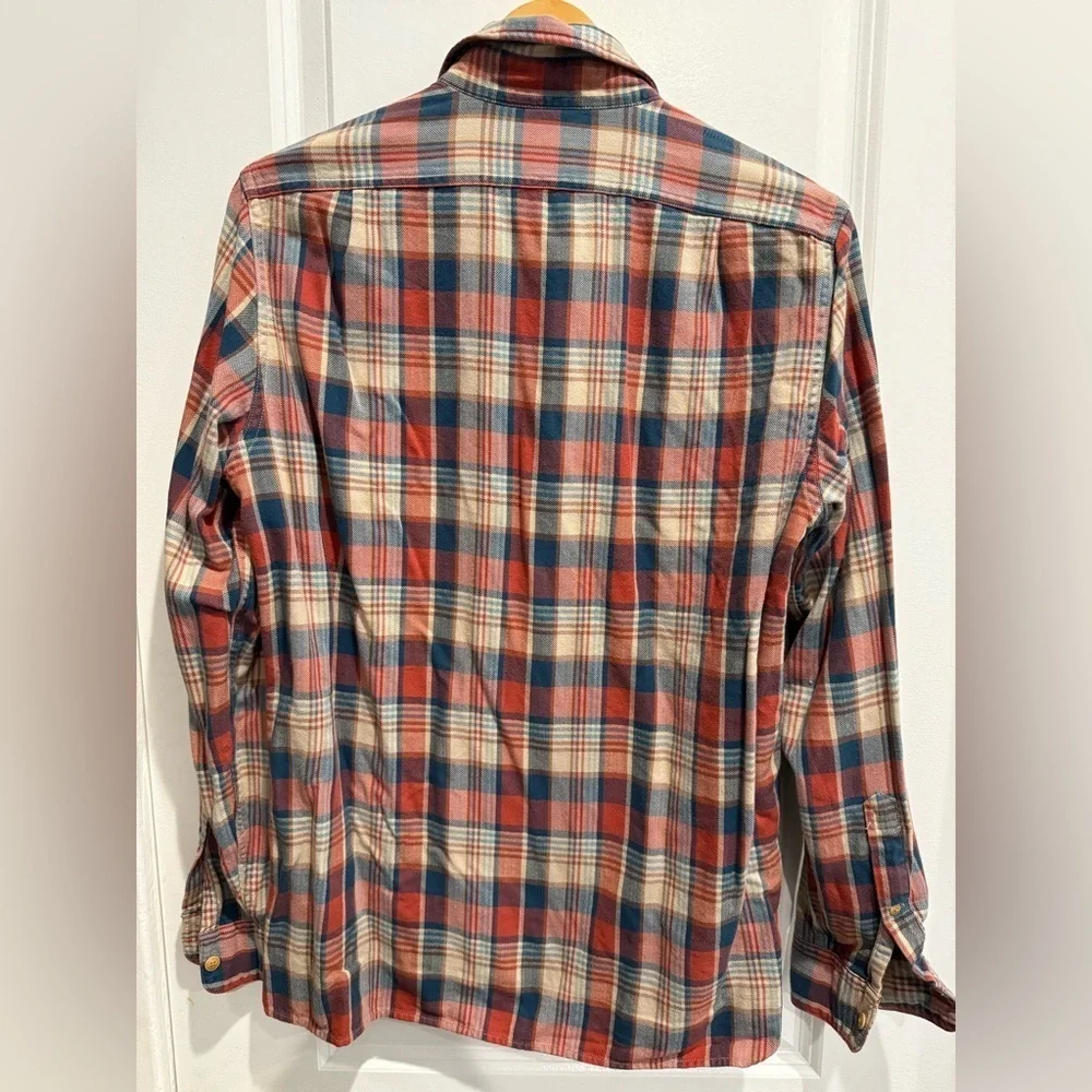 Men's Plaid Shirt - Red and Blue